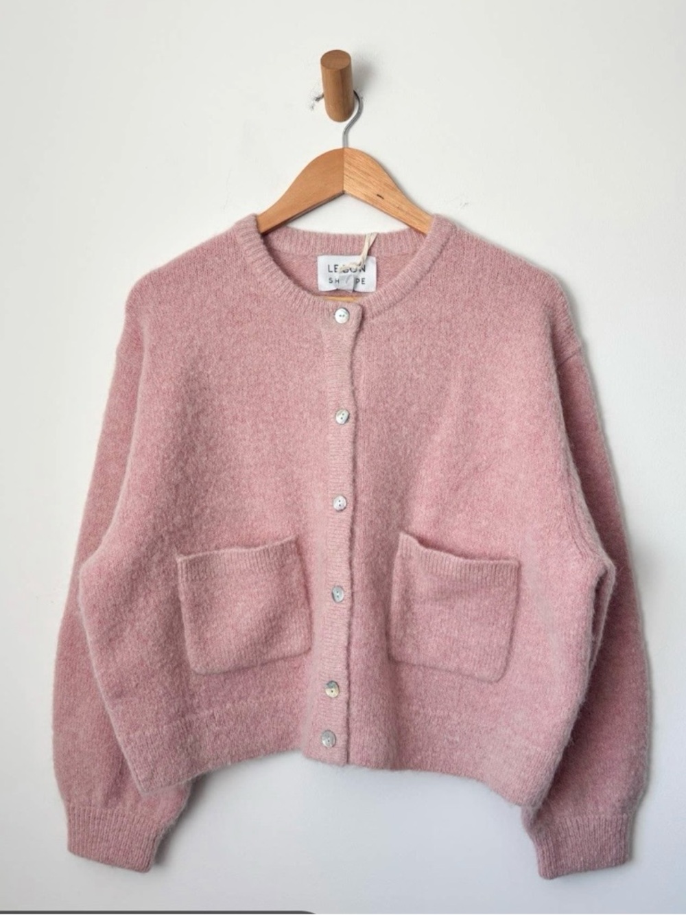 Amélie Alpaca Cardigan - Pink Rose